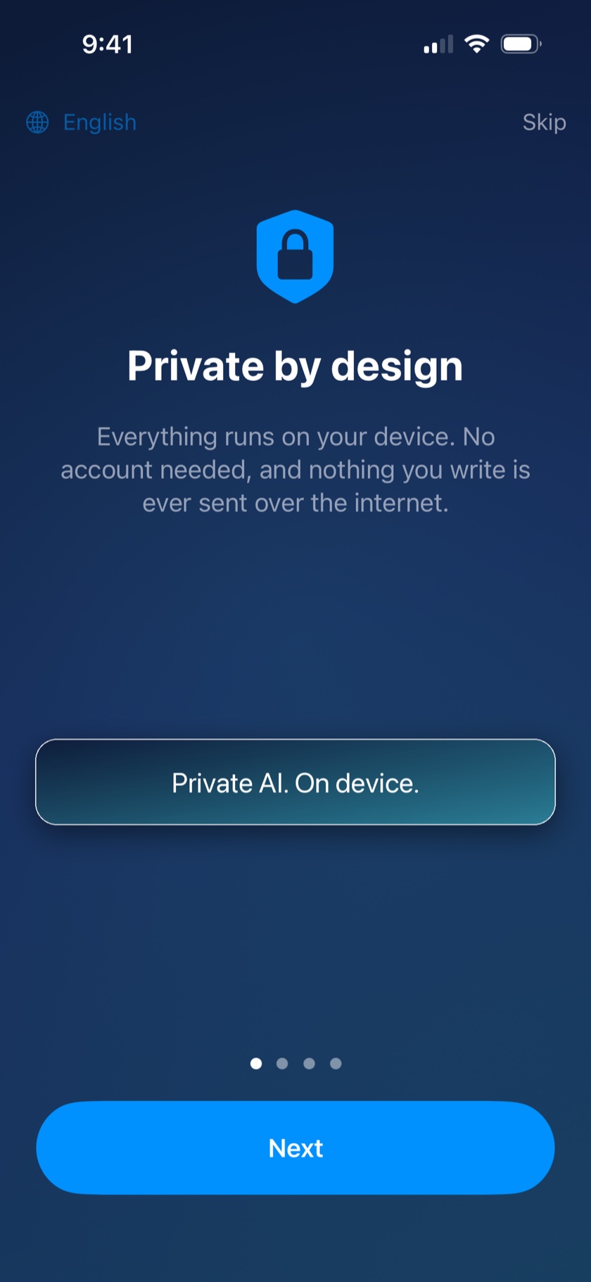 Screenshot of MonIA: a conversation with the AI assistant on iPhone